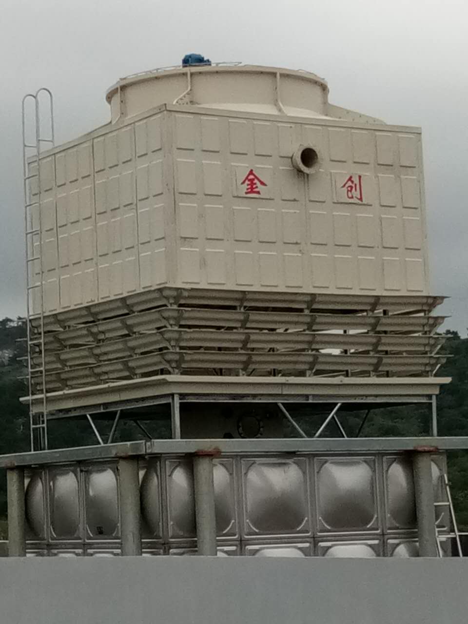 金创JCN系列河南郑州低噪音型玻璃钢逆流式方型冷却塔生产厂家